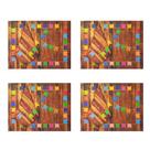 Jogo Americano Com Guardanapos 8 Peças Tecido Decoração Junina Jogo Americano Com Guardanapos 8 Peças Tecido Decoração Junina