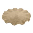 Jogo Americano Dourado Grande Com Babados Para Mesa Posta Café 38cm