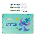 Jogo Americano e Talheres Infantil Stitch Disney Aço Inox 3 Peças - Simonaggio