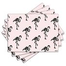 Jogo Americano - Flamingos com 4 peças - 1029Jo