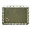 Jogo Americano Guirlanda Renda Guipir Verde 35X50Cm Rafimex