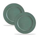 Jogo Americano Kit 2 Lugares Sousplat Base Supl Suplats Suporte De Prato Posta Jantar Plástico 33cm Patinado