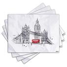 Jogo Americano - Londres com 4 peças - 743Jo