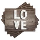 Jogo Americano - Love com 4 peças - 736Jo