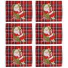 Jogo Americano Natalino 6 Peças Tecido Gobelin Papai Noel Dormindo 45x33cm Jogo Americano Natalino 6 Peças Tecido Gobelin Papai Noel Dormindo 45x33cm