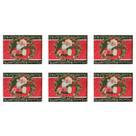 Jogo Americano Natalino 6 Peças Tecido Gobelin Papai Noel na Guirlanda 46x33cm Jogo Americano Natalino 6 Peças Tecido Gobelin Papai Noel na Guirlanda 46x33cm
