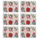 Jogo Americano Natalino 6 Peças Tecido Gobelin Símbolos de Natal 46x33cm Jogo Americano Natalino 6 Peças Tecido Gobelin Símbolos de Natal 46x33cm