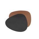 Jogo Americano Organico Dupla Face Preto Marrom Oval 2un
