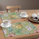 Jogo Americano Pineapple Vd 4 Peças 30x40 Base Emborrachada