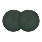 Jogo Americano Redondo 2 Lugares Fresno Espiral Verde Militar Sousplat PP 39cm Lyor