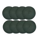 Jogo Americano Redondo 8 Lugares Fresno Espiral Verde Militar Sousplat PP 39cm Lyor