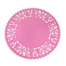 Jogo Americano Redondo Natalino 1 Unidade Tecido 35cm Borda Vazada Rosa F04 - D'Rossi