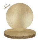 Jogo Americano Redondo Sousplat Cozinha Jantar Kit Dourado Lisa Jogo Americano Redondo Sousplat Cozinha Jantar Kit Dourado Lisa