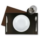 Jogo Americano Retangular Dupla Face Preto e Café Mesa Posta Sousplat Moderno Elegante 30x45cm Jogo Americano Retangular Dupla Face Preto e Café Mesa Posta Sousplat Moderno Elegante 30x45cm