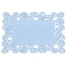 Jogo Americano Retangular em Feltro Borda Ovo 30cm - Azul - Mesa de Páscoa - Cromus Páscoa - Rizzo Embalagens