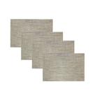Jogo Americano Retangular Lugar Palha PVC Facil Limpar 4un Jogo Americano Retangular Lugar Palha PVC Facil Limpar 4un