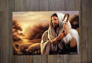 Jogo Americano Retangular Neoprene Jesus Bom Pastor