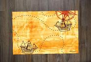 Jogo Americano Retangular Neoprene Mapa Pirata