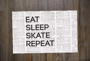 Jogo Americano Retangular Neoprene Skate Eat Sleep Skate Repeat