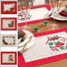 Jogo Americano Toalha De Mesa 6 Peças Algodão Estampa Natal 45x31cm Dohler - Emcompre