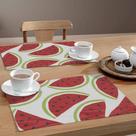 Jogo Americano Watermelon Re 6 Peças 30x40 Base Emborrachada Jogo Americano Watermelon Re 6 Peças 30x40 Base Emborrachada