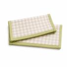 Jogo Americano Xadrez Bege e Off White - Tecido Nobre (2 unidades)