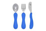 Jogo Anatômico Colher Garfo E Faca Com Inox Hipopótamo Lucas 3Pcs - Marcus Marcus