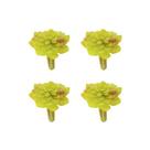 Jogo anéis de guardanapo em plástico Royal Decor Flor 7x7cm 4 peças amarelo