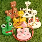 Jogo Animal Ring Toss QUERCITRON, 6 alvos e 36 anéis