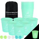 Jogo ao ar livre Aivalas Yard Pong Glow Set com baldes e bolas Jogo ao ar livre Aivalas Yard Pong Glow Set com baldes e bolas