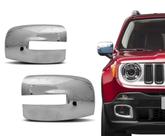 Jogo Aplique Capa Cromada Retrovisor Jeep Renegade 2015