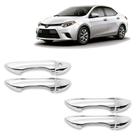 Jogo Aplique Cromado para Maçaneta Externa Corolla 2015 2016 2017 2018 2019 4 Portas Jogo Aplique Cromado para Maçaneta Externa Corolla 2015 2016 2017 2018 2019 4 Portas