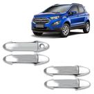 Jogo Aplique Cromado para Maçaneta Externa Ecosport New Fiesta Ka Hatch Ka+ Sedan 2011 a 2020 4P Jogo Aplique Cromado para Maçaneta Externa Ecosport New Fiesta Ka Hatch Ka+ Sedan 2011 a 2020 4P
