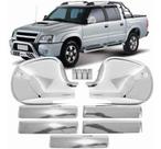 Jogo Aplique de Maçaneta + Par Aplique Retrovisor + Tampa Válvula S10 Blazer 1995 a 2011 Kit Cromado Jogo Aplique de Maçaneta + Par Aplique Retrovisor + Tampa Válvula S10 Blazer 1995 a 2011 Kit Cromado