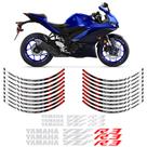 Jogo Apliques Refletivos Roda Yamaha YZF R3 Frisos Prata