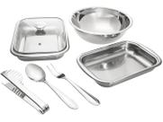 Jogo Assadeira 6 peças Cosmos Aço Inox Tramontina