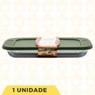 Jogo Assadeira Retangular 1,6L Vidro Transparente 1 UNIDADE