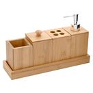 Jogo Banheiro Luxo Bambu Eco Prime 5 Peças Porta Sabonete Líquido 125ml e Acessórios - Mimo Style Jogo Banheiro Luxo Bambu Eco Prime 5 Peças Porta Sabonete Líquido 125ml e Acessórios - Mimo Style