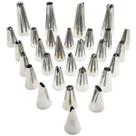 Jogo Bico De Confeitar Inox Com 30 Unidades