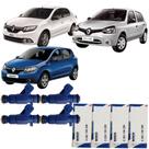 Jogo Bico Injetor Clio Logan Sandero 1.0 16v Flex Bosch