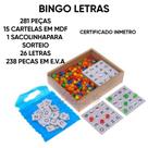 Jogo Bingo De Letras 281 Peças Em Madeira Educar E Ensinar Jogo Bingo De Letras 281 Peças Em Madeira Educar E Ensinar