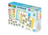 Jogo Bingo Letras Junges Educativo Madeira MDF Alfabetização Crianças 5+ Anos