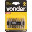 Jogo bits ponteiras 1/4" com 10 peças cromo vanádio - Vonder