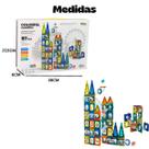 Jogo Blocos Magnéticos Brinquedo de Montar encaixar peças Brinquedo infantil de montar