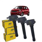 Jogo Bobina Ignição Ka Hatch ou Sedan 1.0 12v 3cil Flex 2015 a 2021 Magneti Marelli