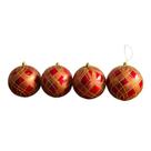 Jogo bolas de natal trabalhadas - fio dourado Jogo bolas de natal trabalhadas - fio dourado