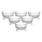 Jogo Bowl Tigelas Sobremesa Petisco 6 Peças Pote Vidro 200ml