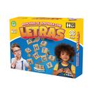 Jogo Brincando De Aprender Com Letras Em Madeira Pais e filhos