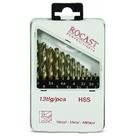 Jogo brocas aco rapido 1,5 a 6,50mm 13 pcs - titanio rocast 137,0057