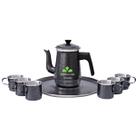 Jogo Bule Canecas Xícaras Café Chá Bandeja Retro Mariquinha